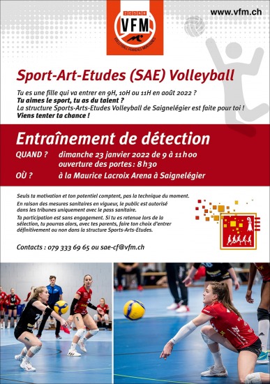 Image SAE Sport-Art-Etudes Sélection le 23 janvier de 9h à 11h Image SAE Sport-Art-Etudes Sélection le 23 janvier de 9h à 11h