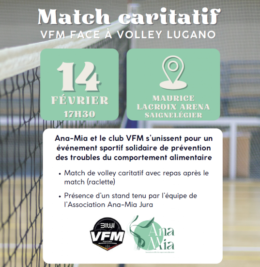 Image Match caritatif avec  Ana-Mia Jura et repas