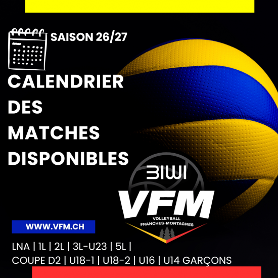 Image Les matches de toutes les &eacute;quipes sont disponibles //  saison 26/27