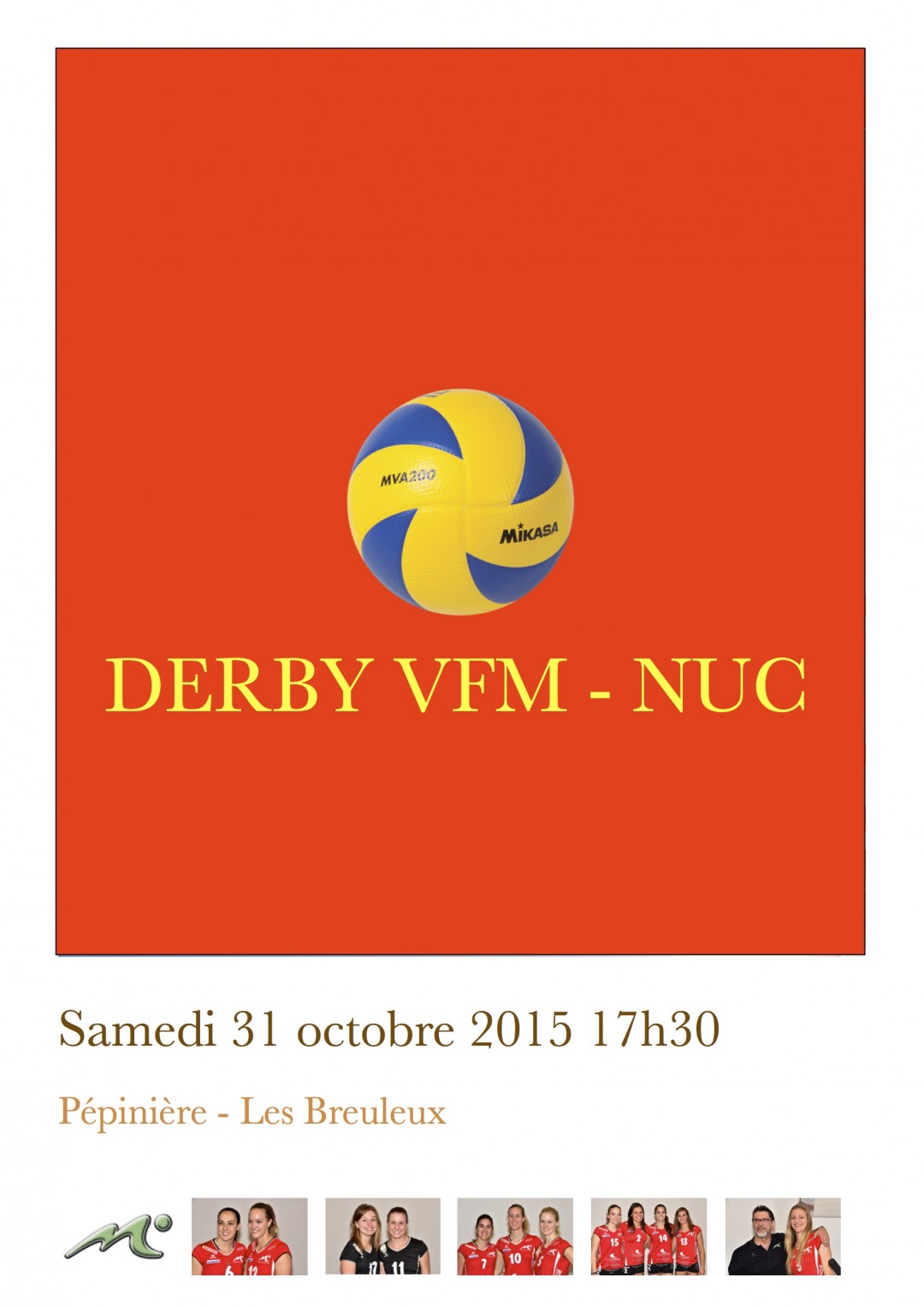 Image Derby VFM - NUC: samedi 31 octobre 2015 à 17h30